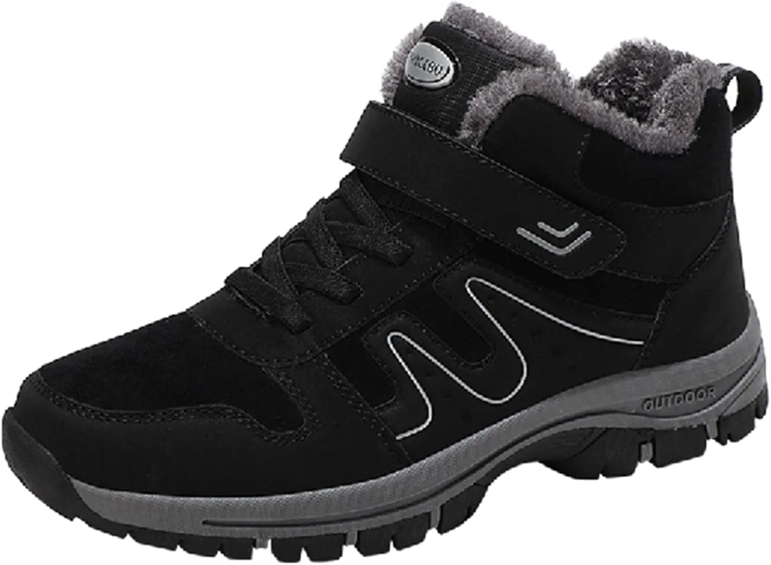 Men Work Boots Non Steel Toe Hiking Sneakers Warm Ankle Womens Safety Toe Shoes Wide Width Platform Sneakers Lightweight Safety Hike Grounded Footwear