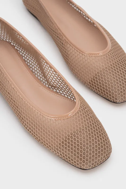 MESH SQUARE TOE FLAT