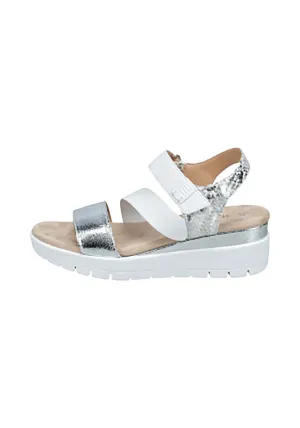 Senay Sandal - Silver / White