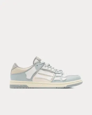 Skel-Top Leather Grey Low Top Sneakers