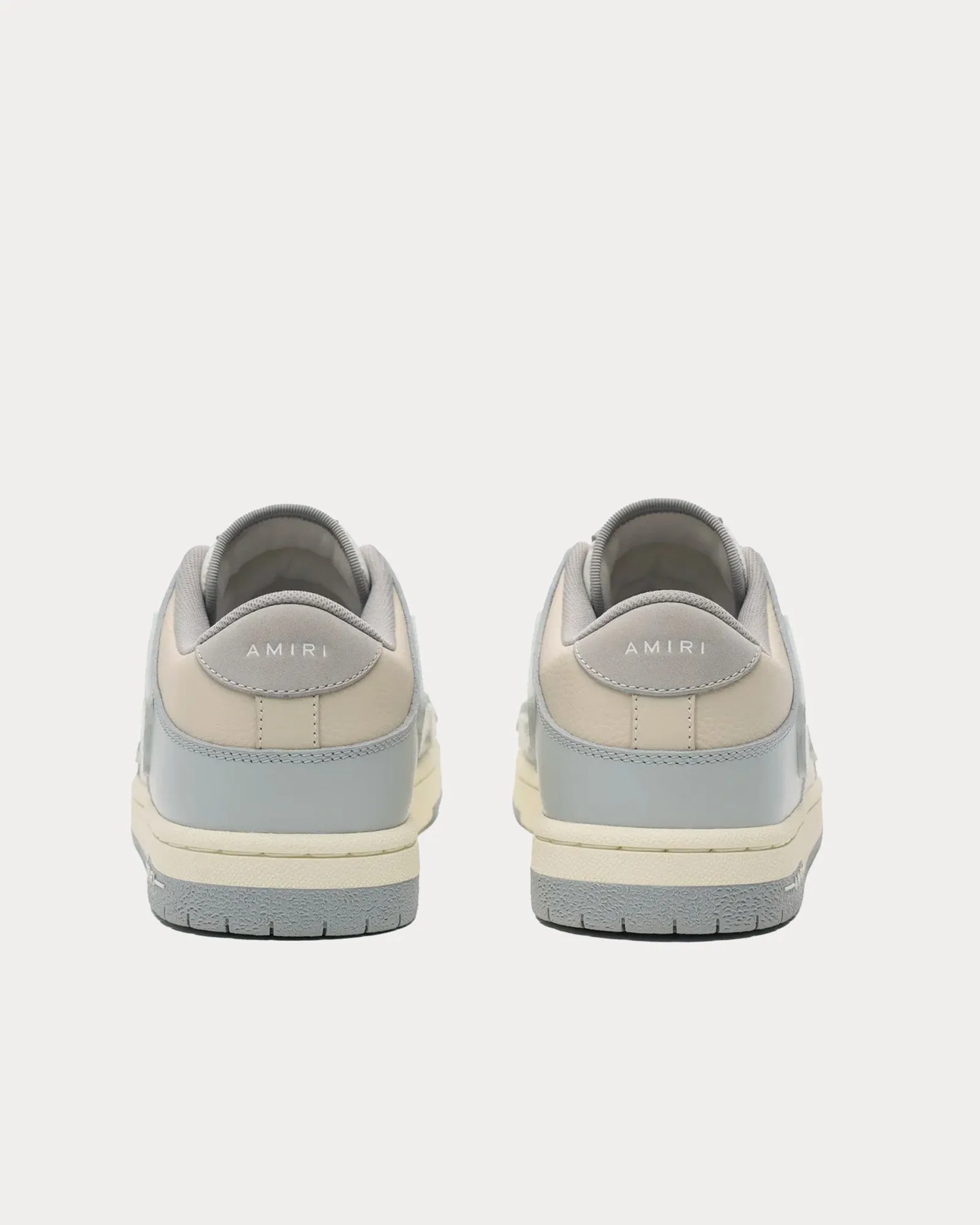 Skel-Top Leather Grey Low Top Sneakers