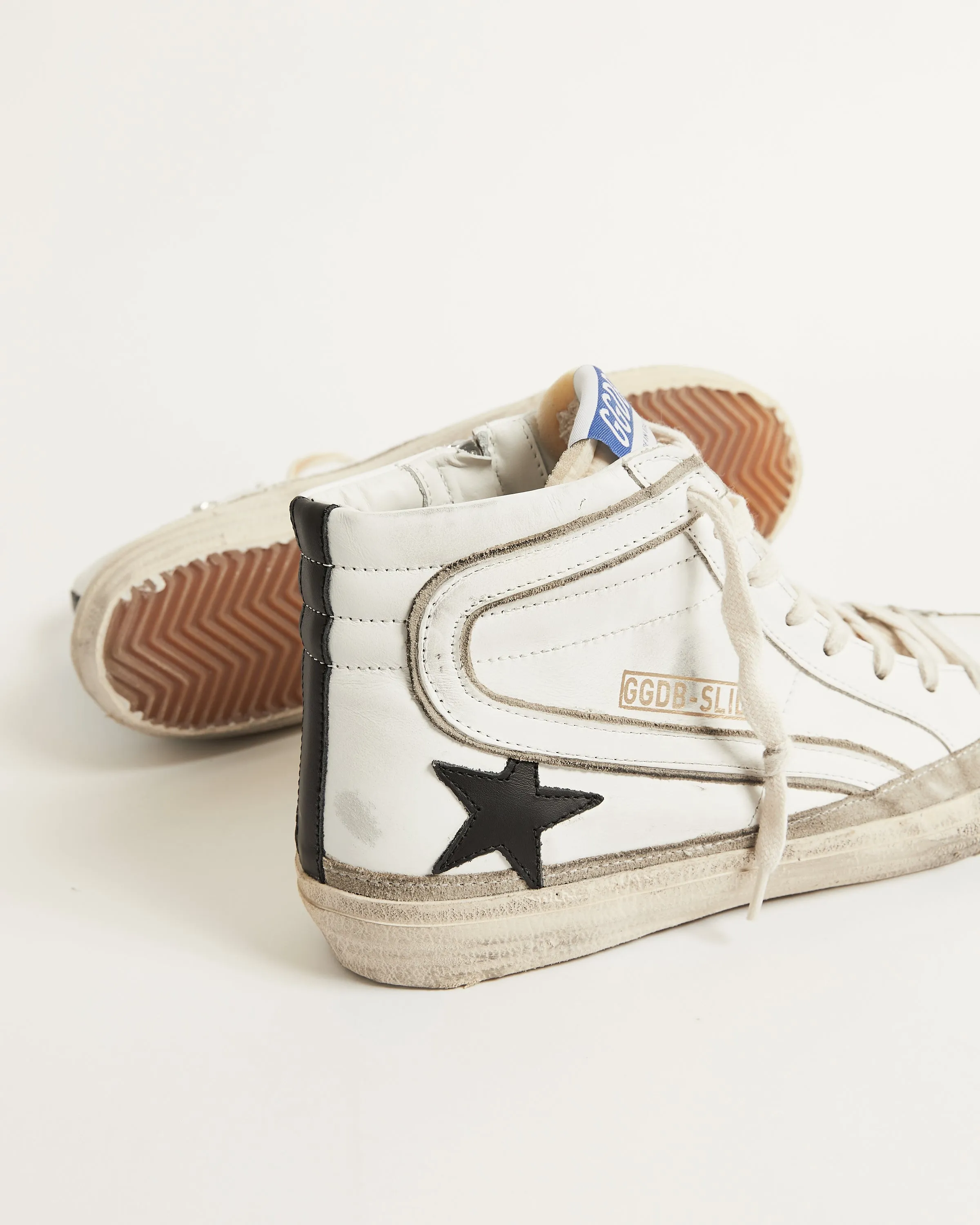 Slide w/ Suede Edge Around and Black Star