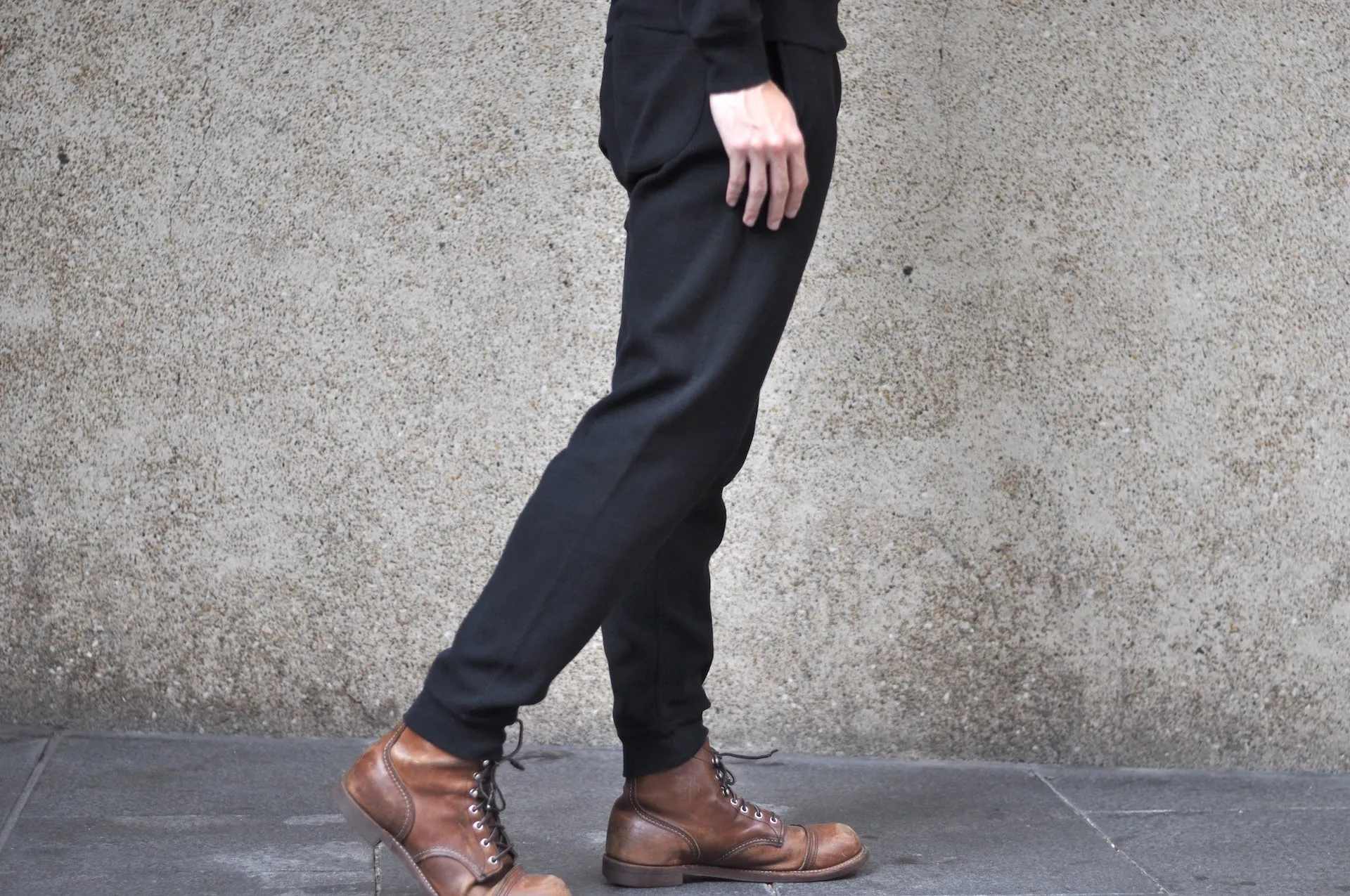Stevenson Overall Co. Heavyweight Waffle Thermal Sweatpants (Black)
