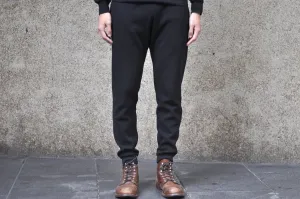 Stevenson Overall Co. Heavyweight Waffle Thermal Sweatpants (Black)