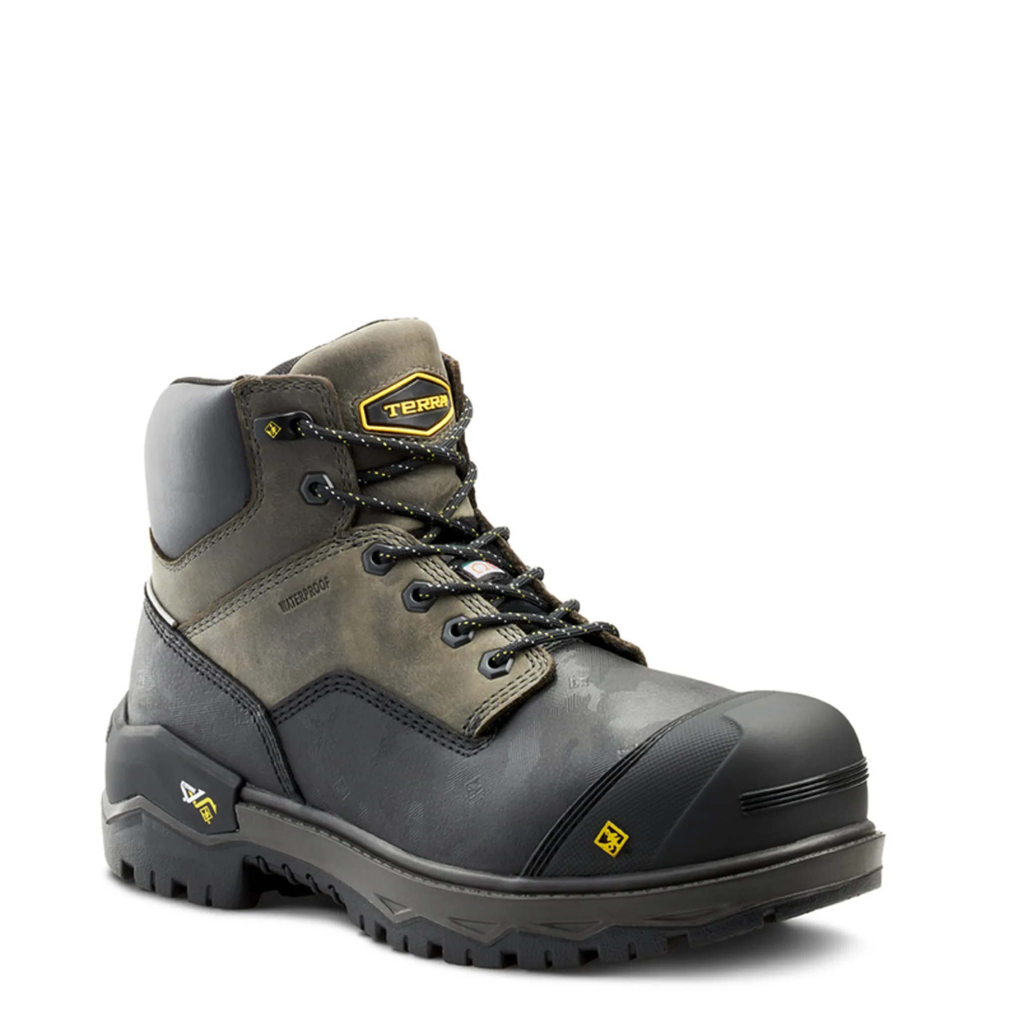 Terra Men's Safety Work Boots Gantry 6" Leather Waterproof with Nano Composite Toe | Sizes 7-16