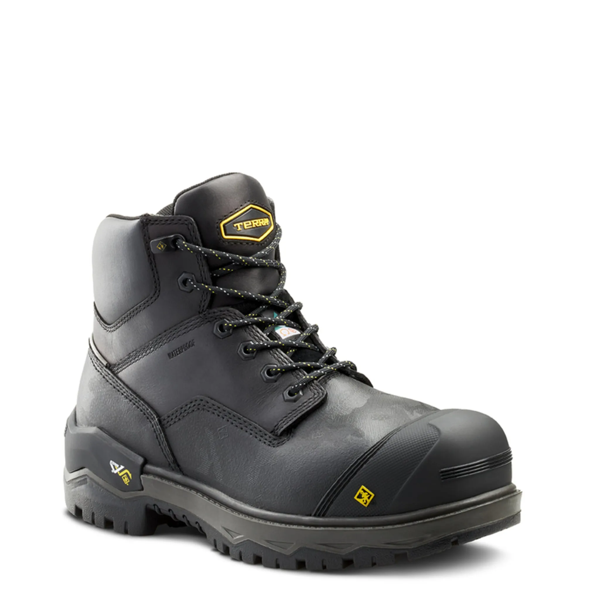 Terra Men's Safety Work Boots Gantry 6" Leather Waterproof with Nano Composite Toe | Sizes 7-16