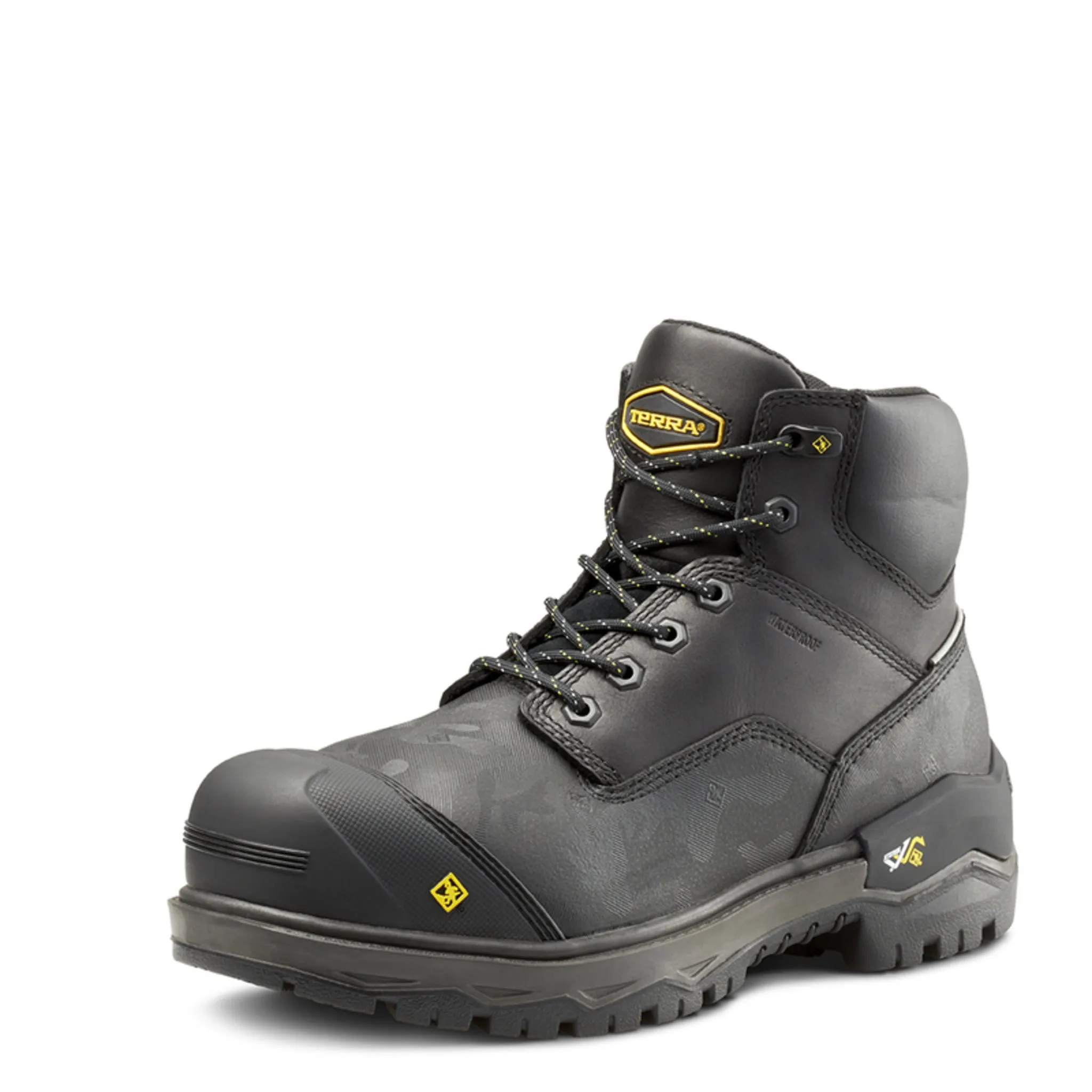 Terra Men's Safety Work Boots Gantry 6" Leather Waterproof with Nano Composite Toe | Sizes 7-16