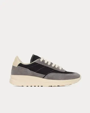 Track 80s Grey / Black Low Top Sneakers
