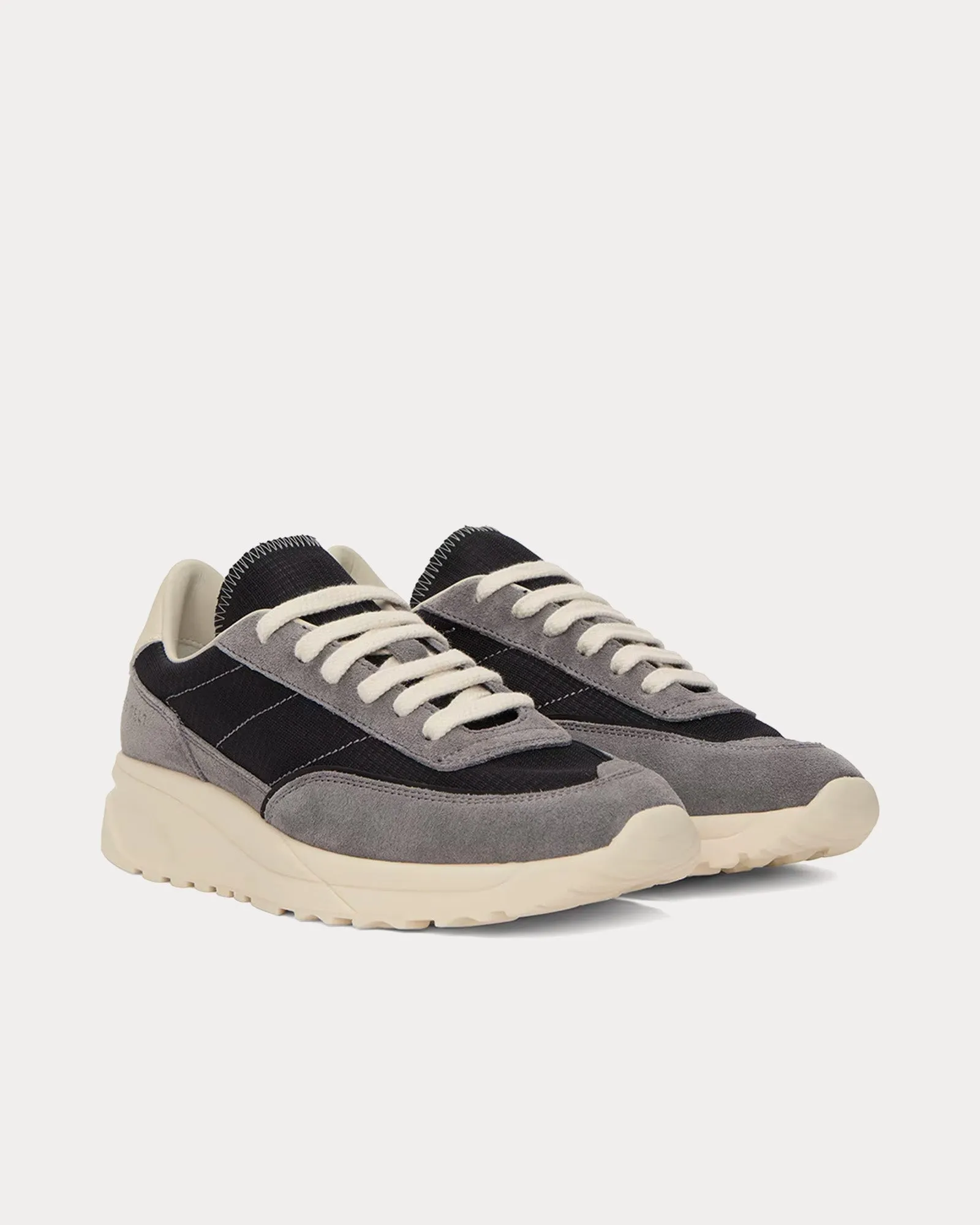 Track 80s Grey / Black Low Top Sneakers