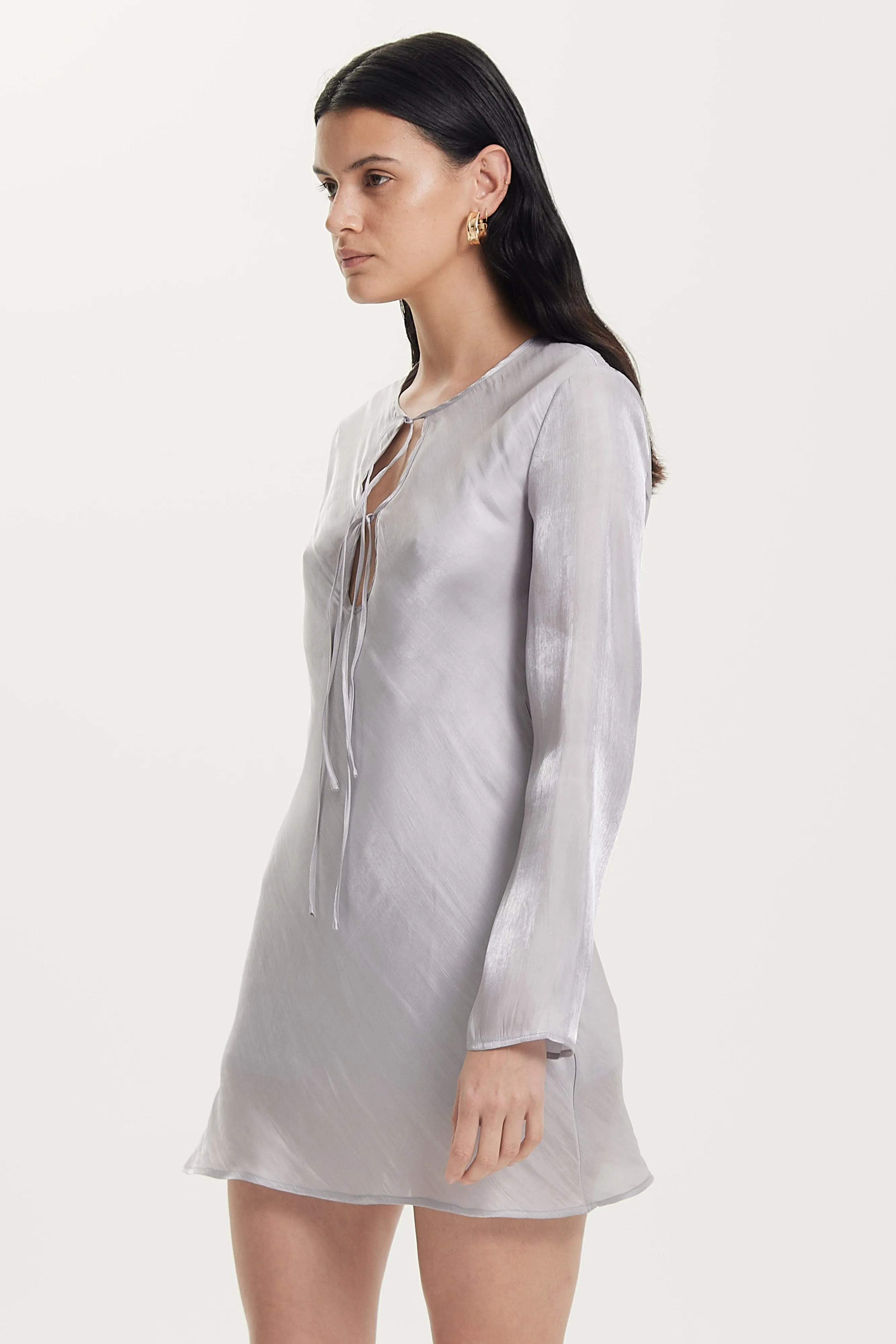UNTAMED BIAS TIE UP MINI | SILVER