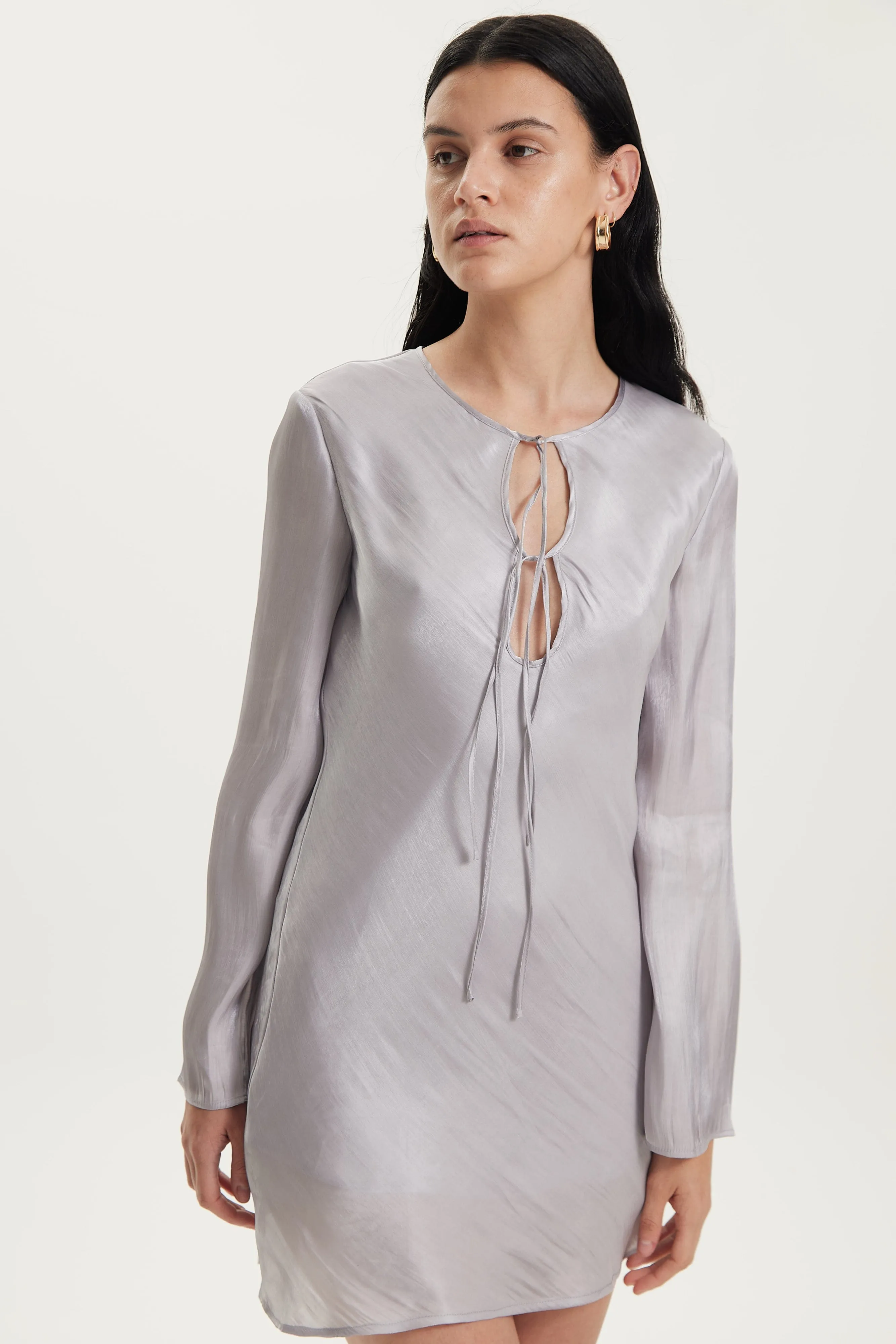 UNTAMED BIAS TIE UP MINI | SILVER