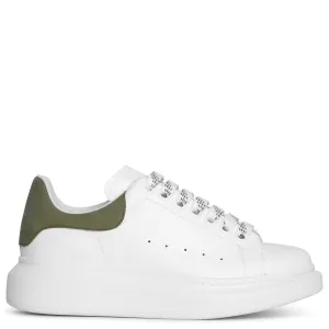 White and khaki classic sneakers