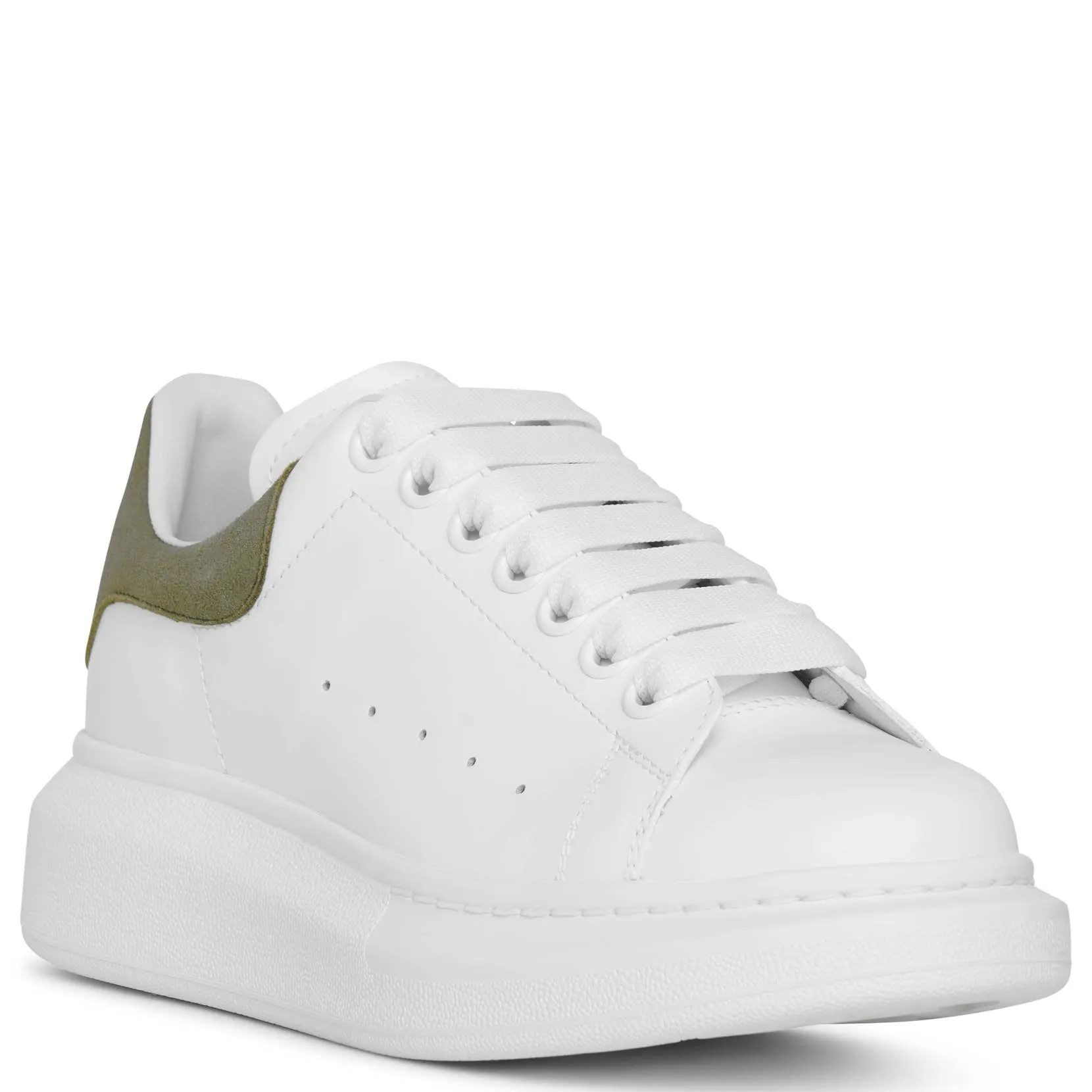 White and khaki classic sneakers