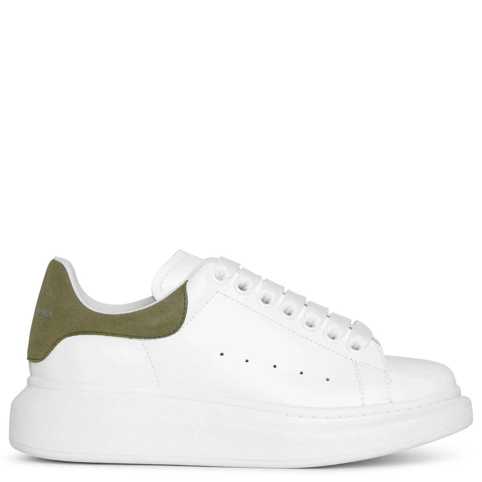 White and khaki classic sneakers