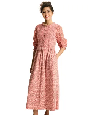 Women's Gia Red Mixed Fabric Dress