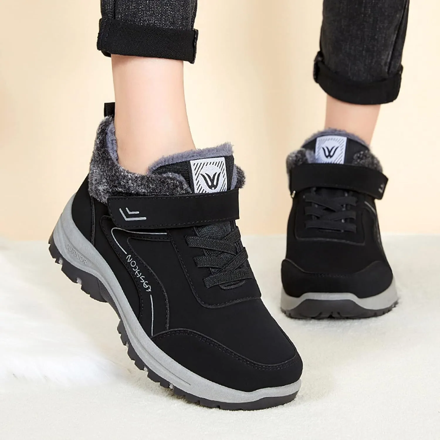 Work Boots for Men Slip On Hiking Sneakers Comfortable Warm Womens Working Shoes Business Casual Outdoor Botas Waterproof Soft Toe Work Hike Grounded Footwear